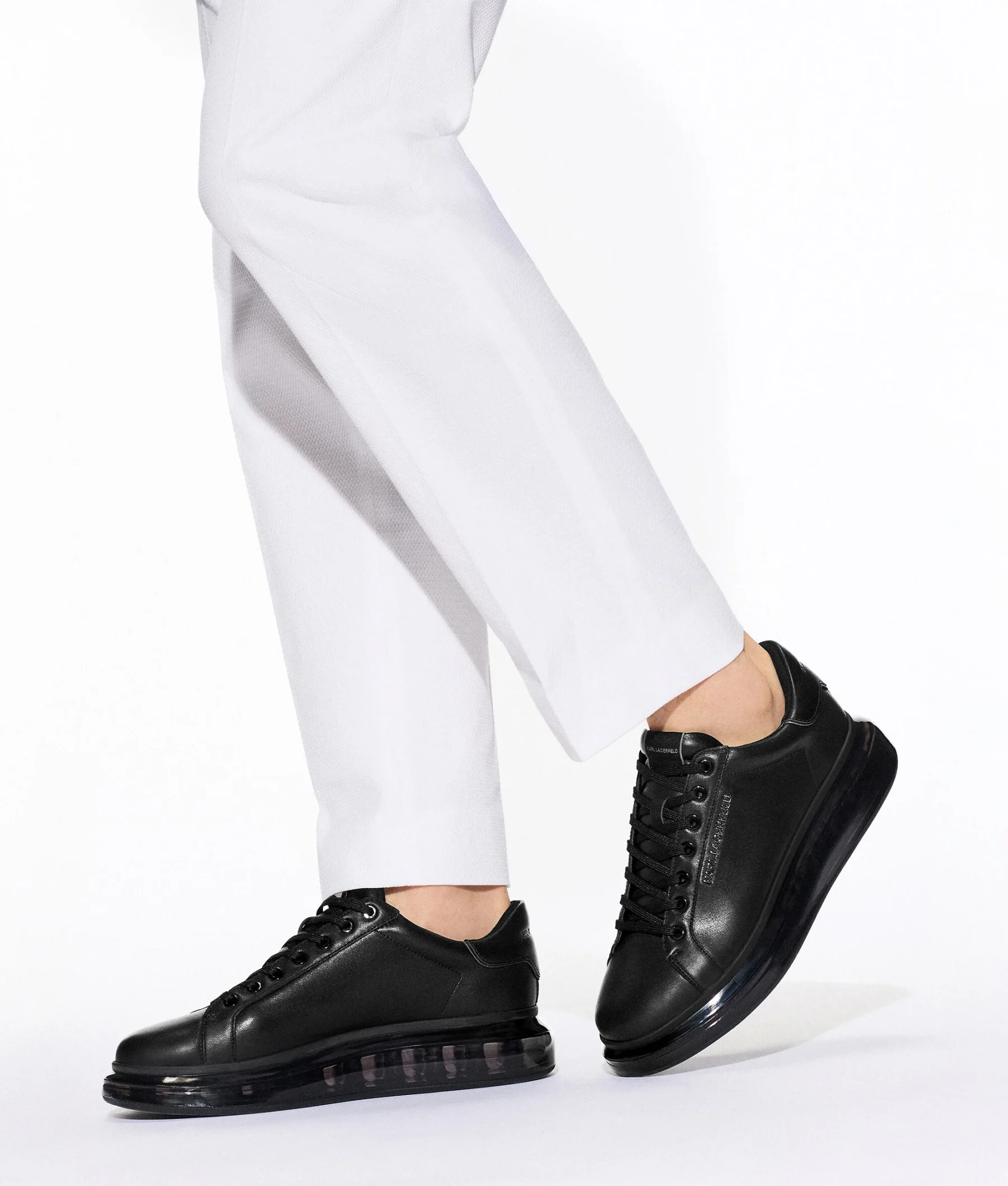 KARL LAGERFELD | SNEAKERS CON CORDONES KAPRI KUSHION NEGRA - Imagen 5